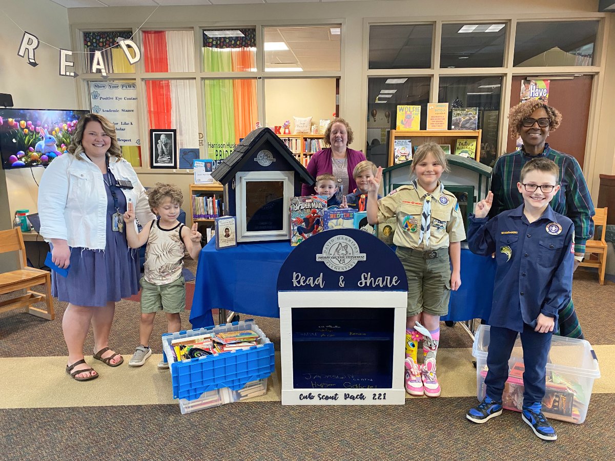 DrGrenitaLathan's tweet image. Reading is for everyone! 📚

I loved joining Cub Scout Pack 221 today at Harrison. These Scouts built a Little Free Library and collected books.

Read to Succeed has been such a joy this school year, and the work continues to support literacy in our community.

#spsreadtosucceed