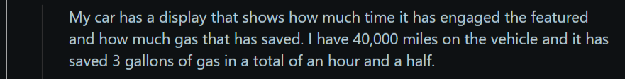 FriknJoeBravo77's tweet image. 1/14000th advantage.
Imagine how much engineering and cost went into
saving 9 gallons of gas over 120,000 miles.

#MakeWork jobs must end.