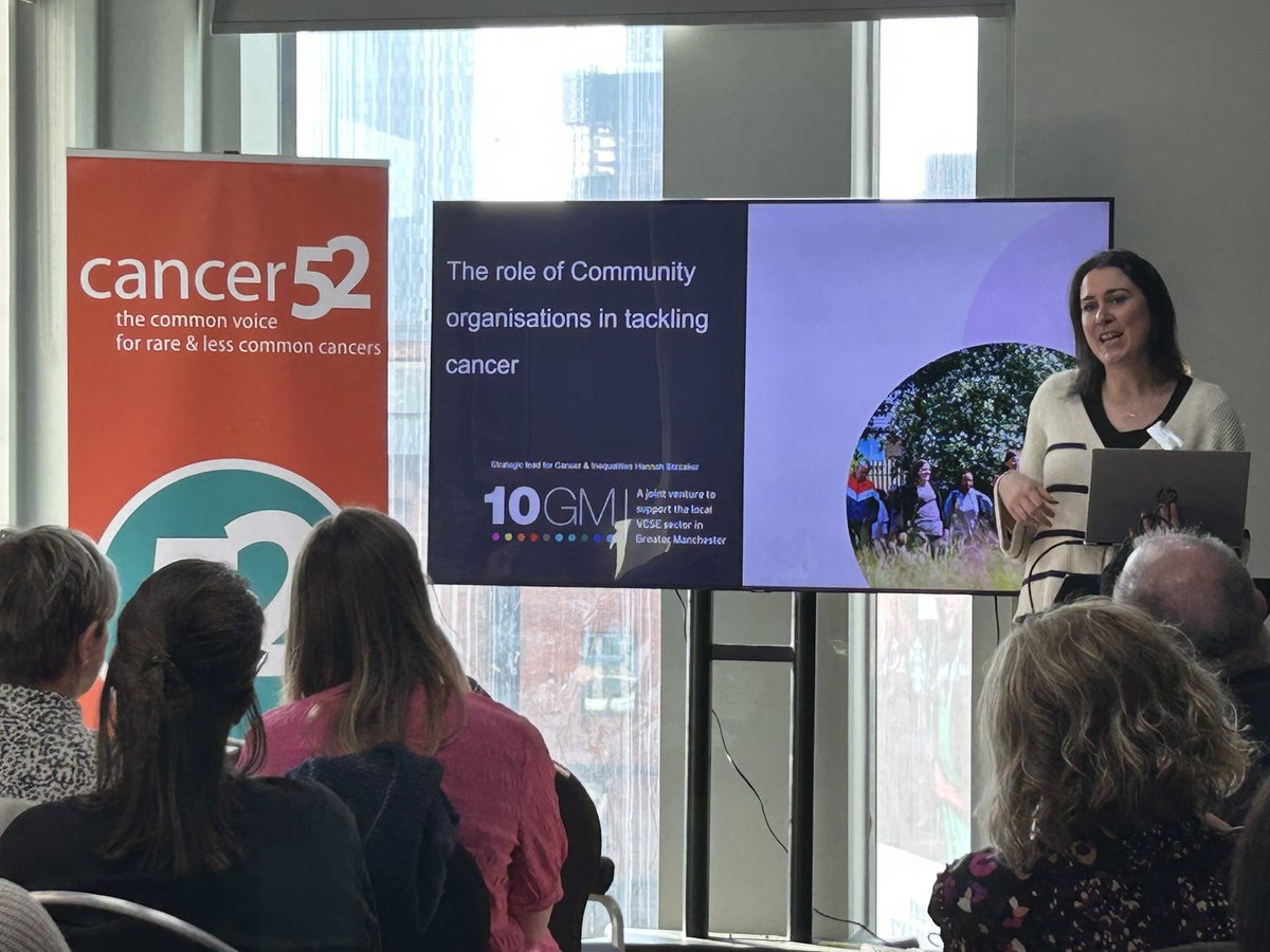 Cancer52org's tweet image. GM10 discussing the vital role of grassroots organisations in addressing cancer inequalities in Gtr Manchester at the #BigCancer52Conversation