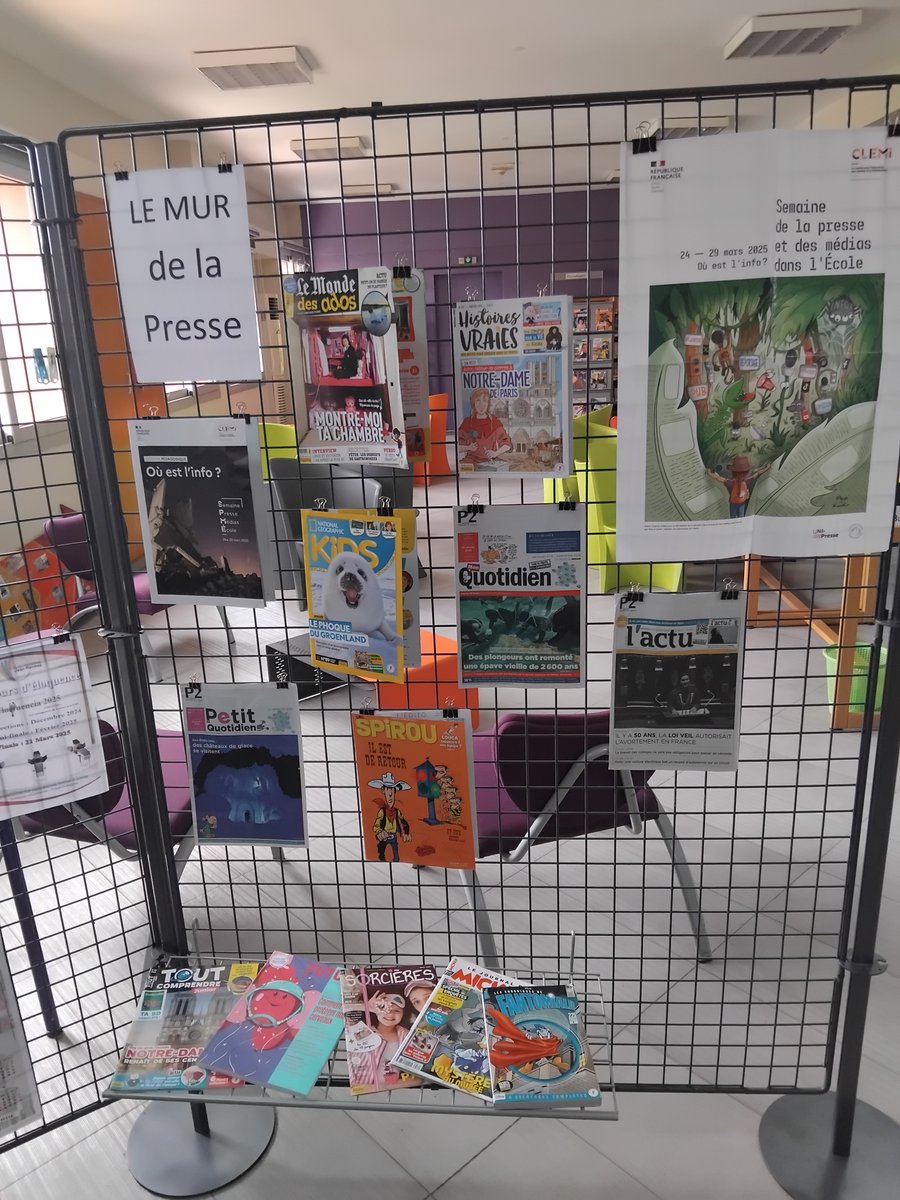 🗞️📚 Les 4eA et 4eC ont exploré la presse avec Mme N’diaye ! Visite du "Mur de la presse" et création d’un bulletin sur la poésie. ✍️✨

En savoir plus : lijmermoz.org/semaine-des-me…

#LIJM #SemaineDeLaPresse #mlfmonde #MLCI #MLF
