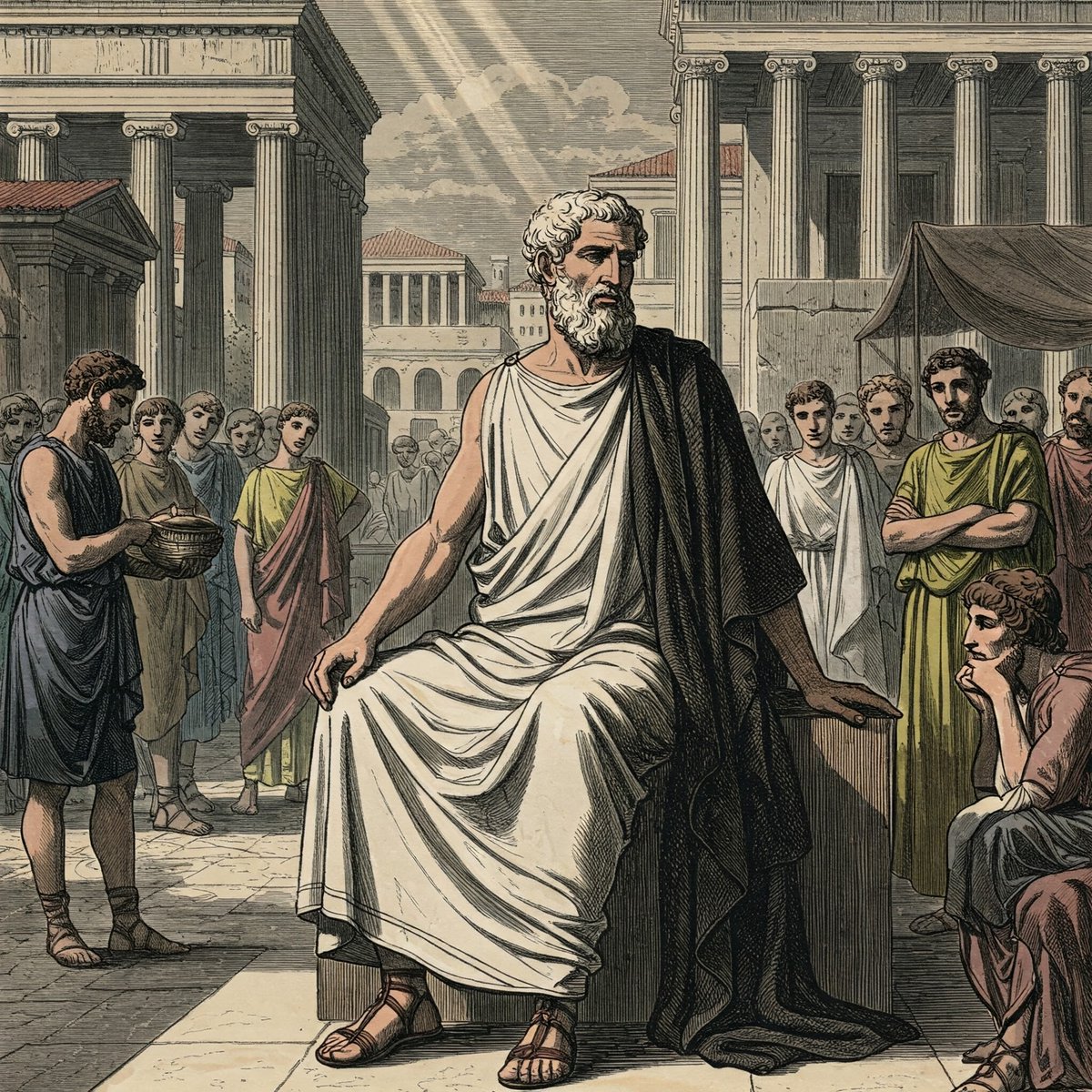 Know your opportunity (γνῶθι καιρόν)

Nothing is impossible to industry (κάρτα δὲ χαλεπὸν τὸ καλὸν λαβεῖν)

Govern your temper (κρατεῖν θυμοῦ)

- Pittacus, one of the ‘Seven Sages’ (6th century BCE)

Are you getting any better advice today?

#success #philosophytwitter