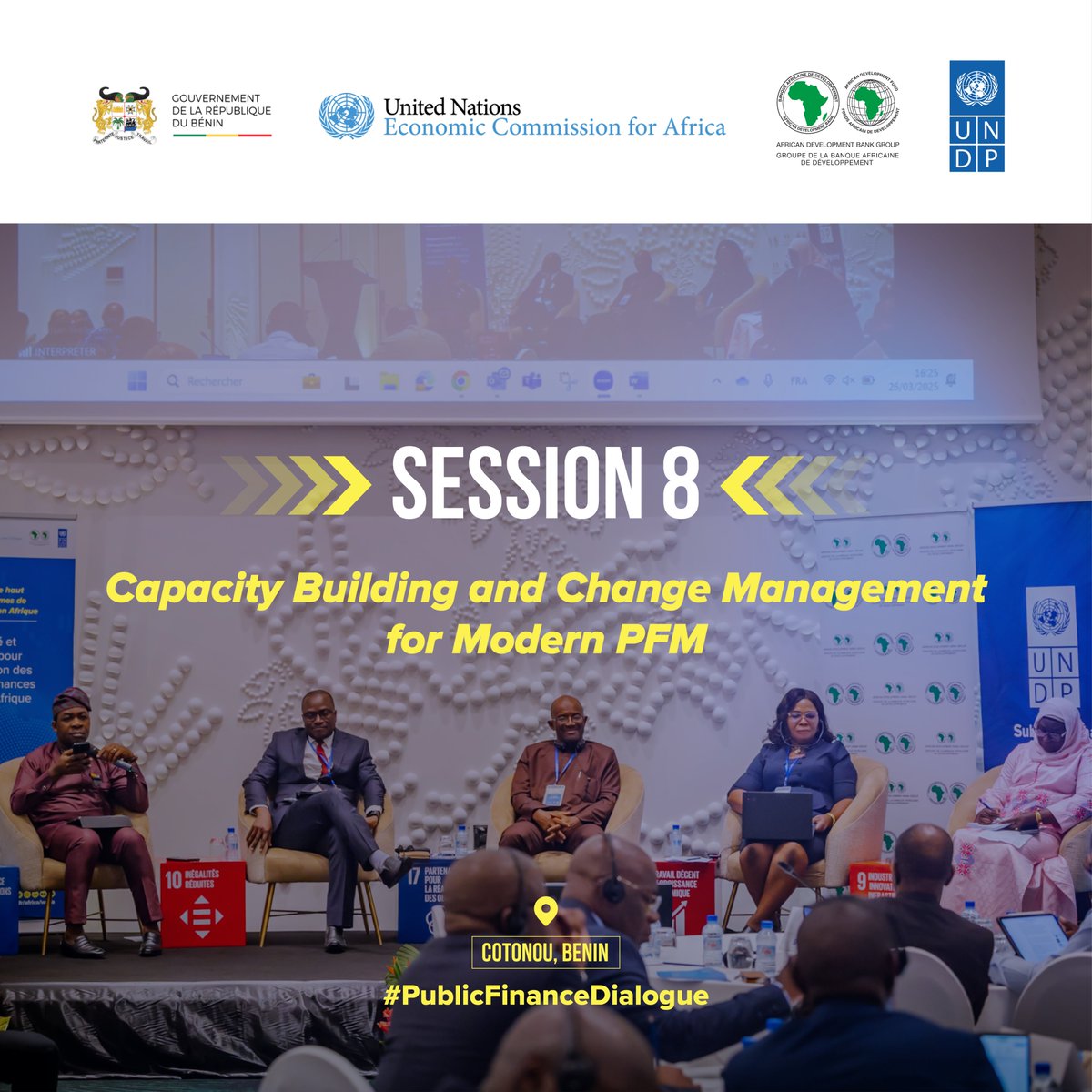 UNDPWACA's tweet image. 📌 #Session8

Strong institutions need strong people. How do we equip public finance managers with the right skills to lead reform?💡

Here we go for the last session of our dialogue that is all about capacity and change!
#PublicFinanceDialogue