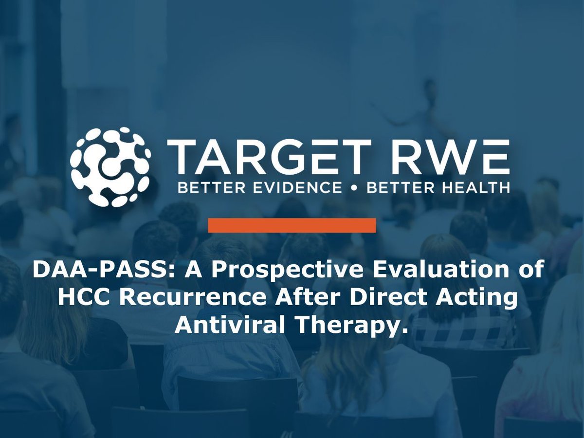 📊📚 Check out #TargetRWE’s latest study on #HCC patients! 𝘋𝘈𝘈-𝘗𝘈𝘚𝘚 explores the risk of HCC recurrence after Direct-Acting Antiviral (DAA) therapy. The study shows DAA doesn’t increase recurrence risk in patients with a prior complete response: onlinelibrary.wiley.com/doi/10.1111/jv…