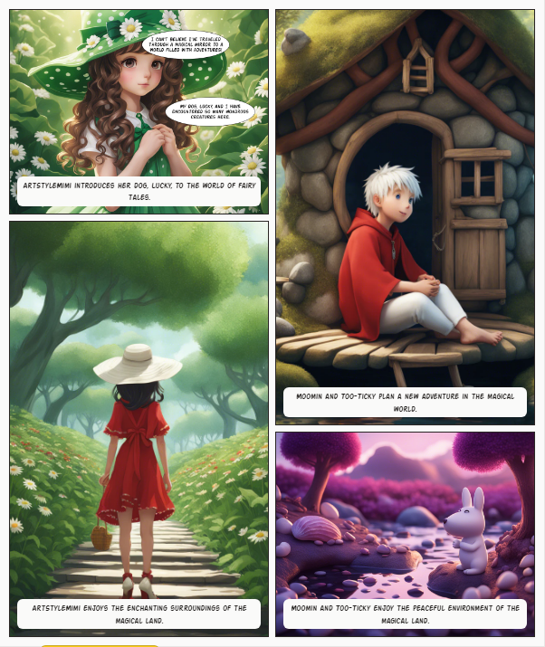 mimi_veroni's tweet image. Hey fam! 🌟 ArtStyleMimi #182 enters magical lands and fights witches with her dog. Now she’s friends with fairy-tale heroes! Want to meet them? Let’s explore her world. ✨🐶 #FairyTaleFriends #ThreadStart  )😎