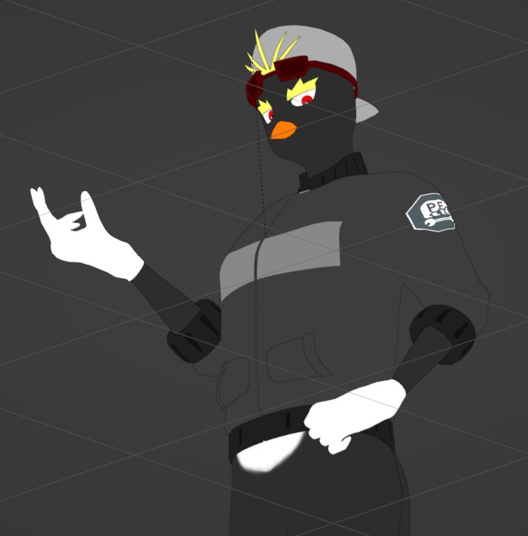 ボーン入れてとりあえずポージング。
輪郭はUnityで入れるとして、あとはシェイプキーと法線を整える感じかな。
今回は初めて補助ボーンという、名前だけは知っているものを入れてみたけど、これは便利だな☺️