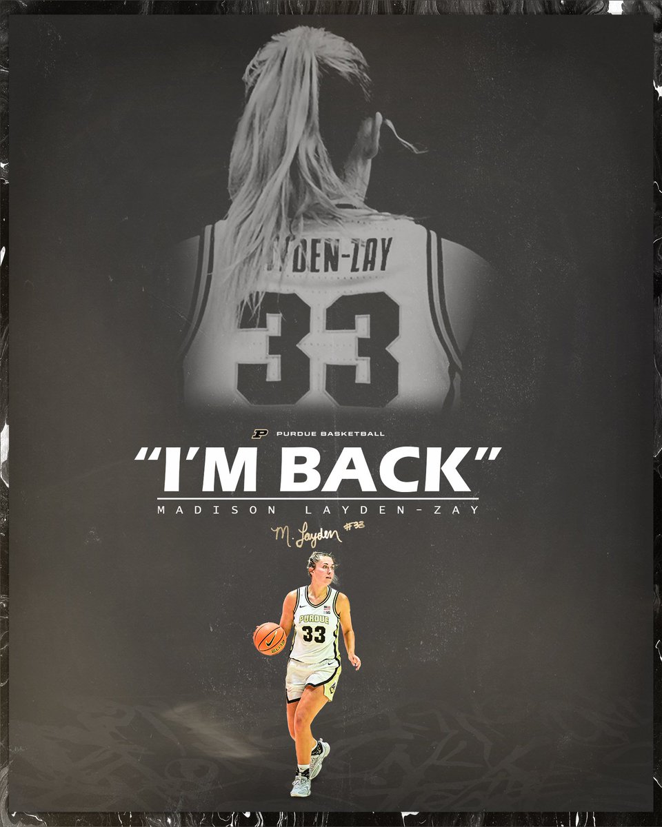madison:) (@madison_zay) on Twitter photo I am excited to announce I am returning to Purdue to use my final year of eligibility! The last year has been filled with several amazing moments, but has also made me realize how much I miss the game of basketball. Lets run it back ππ
<a href="/PurdueWBB/">Purdue Women's Basketball</a> I am excited to announce I am returning to Purdue to use my final year of eligibility! The last year has been filled with several amazing moments, but has also made me realize how much I miss the game of basketball. Lets run it back ππ
<a href="/PurdueWBB/">Purdue Women's Basketball</a>