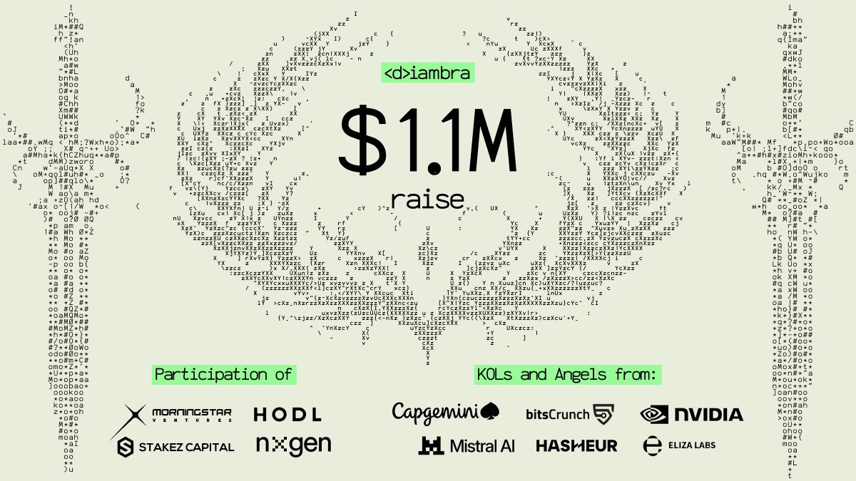diambra_ai's tweet image. We are proud to announce our $1.1m Seed Round fundraise close to bring AI Agent infrastructure for AIvsAI competition in gaming and (soon other sectors)!
With participation from @Morningstar_VC , @HODLvc , @nxgen_xyz , @StakezCapital and others.
As well as, angels from…