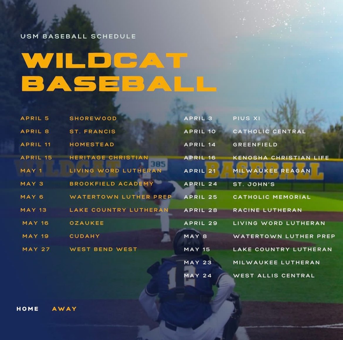 Your 2025 USM Wildcats baseball schedule. #lookaroundfellas