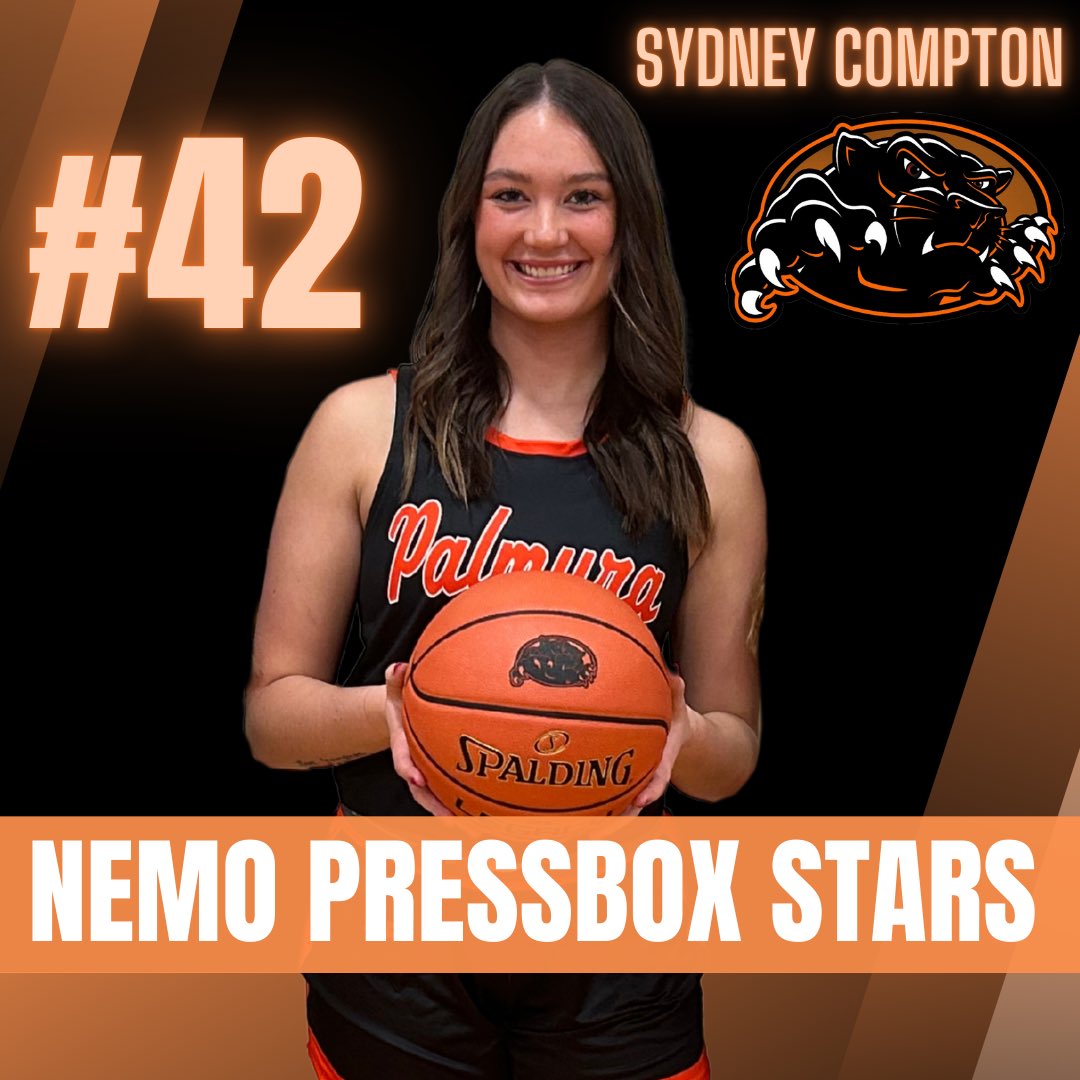 Palmyra Lady Panthers (@gbbladypanthers) on Twitter photo Both Clare and Sydney will be recognized for making the NEMO Pressbox Stars Basketball team! Only 15 athletes are chosen out of the 27 school network. Congrats ladies! 🟠⚫️🐾
<a href="/NemoPressbox/">NEMO Pressbox</a> Both Clare and Sydney will be recognized for making the NEMO Pressbox Stars Basketball team! Only 15 athletes are chosen out of the 27 school network. Congrats ladies! 🟠⚫️🐾
<a href="/NemoPressbox/">NEMO Pressbox</a>