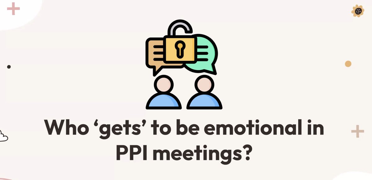 An important question to start our discussion in our webinar on the role of emotions in #PPI #PublicInvolvement