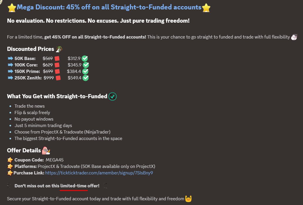 Are you guys feeling the revenue decrease now? <a href="/tickticktrader/">TickTickTrader</a>  Do you think anyone will choose you anymore over a lot of better and more reliable options out there?  

For a 150k account you got 6k Max. DD now, payout is capped to 3k, you can only withdraw money above safety