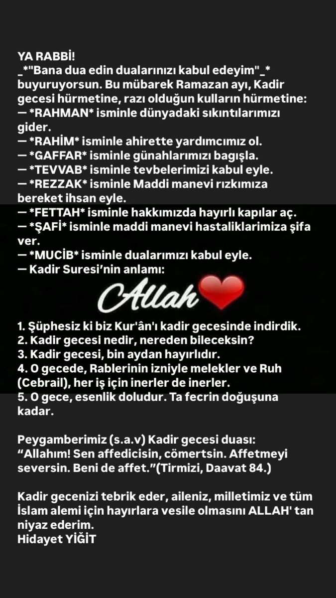 İnsanlığın Kur’an ile buluştuğu Kadir gecesinin hayırlara vesile olmasını diliyor, kandilinizi tebrik ediyorum.