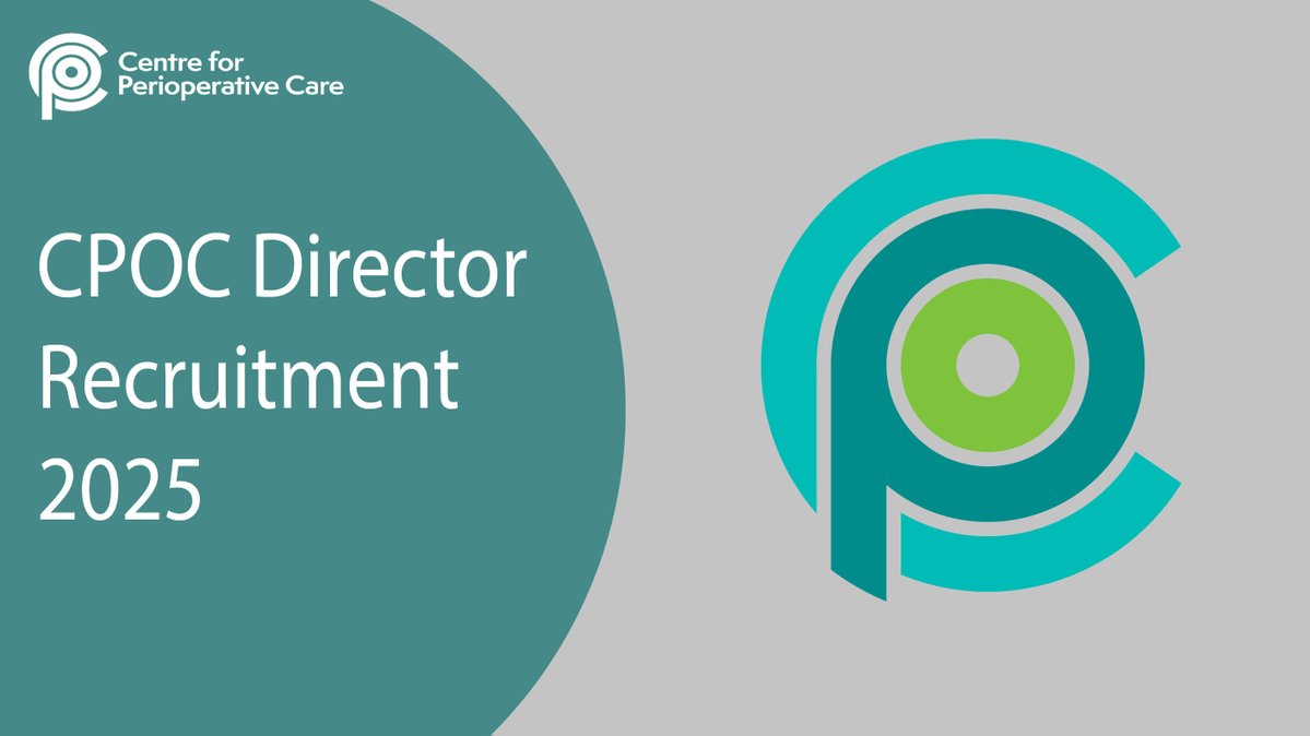 The Centre for Perioperative Care is recruiting for our next CPOC Director.

An exciting opportunity to work with the CPOC Board &amp; RCoA Council to lead the strategic direction of the centre.  

Closes: 22 May 2025
Interview: 25 June 2025

Find out more: ow.ly/7hNG50VjgrP