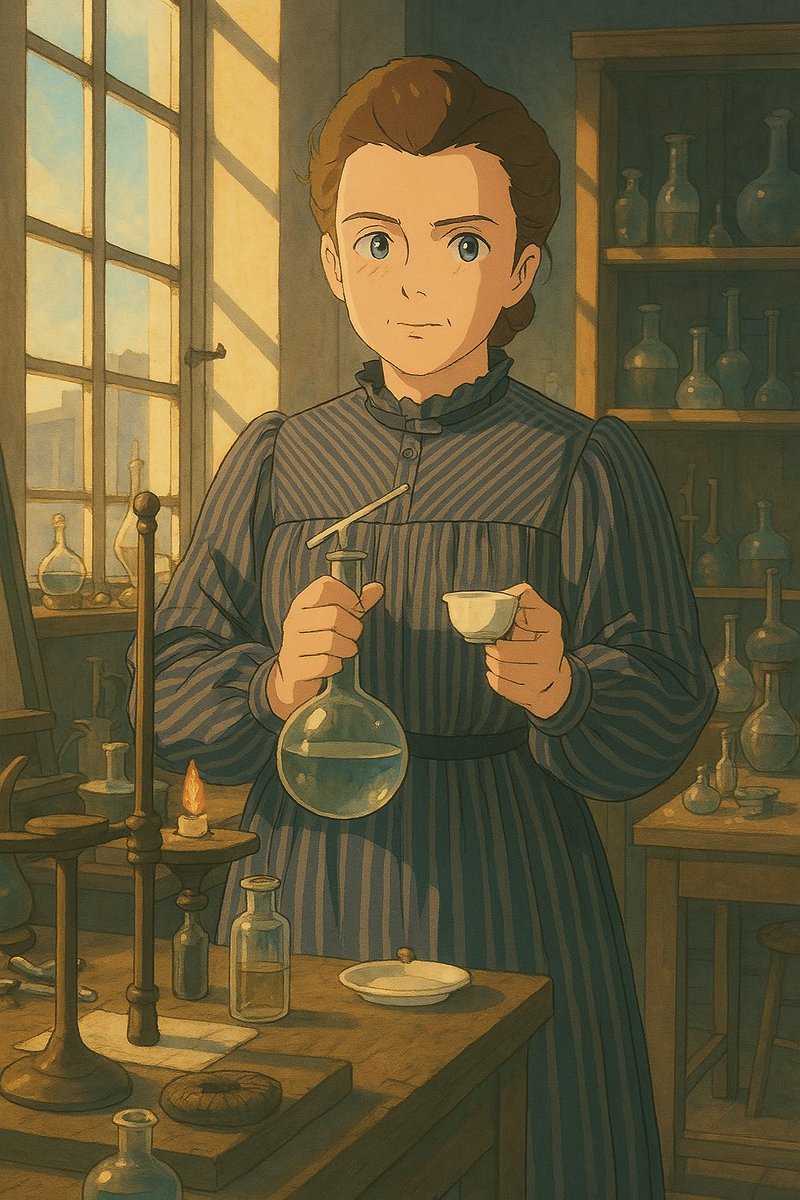 PhysInHistory's tweet image. Studio Ghibli style — physics version ✍️

🧵