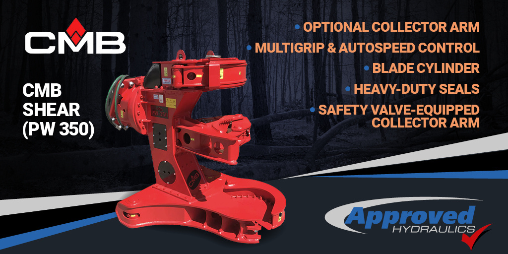 ApprovedHyd's tweet image. CMB Shear PW 350: Redefining Forestry Equipment  

Meet the PW 350- A versatile, efficient &amp;amp; safe tool for secure tree cutting &amp;amp; shrub collection on any terrain.

#ForestrySolutions #LandManagement #CMBShear #arboriculture  #ForestryInnovations #CMB  #TreeShear #logging