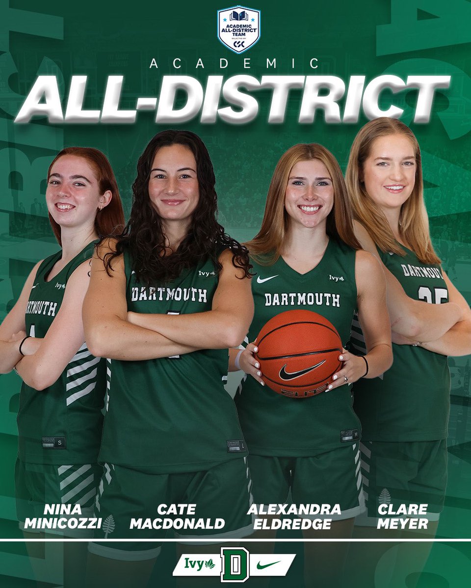 Dartmouth Women's Basketball (@dartmouthwbb) on Twitter photo Congratulations to our four <a href="/CollSportsComm/">College Sports Communicators</a> Academic All-District honorees!
🔗: dartsports.co/3FE0hq5
#GoBigGreen | #TheWoods🌲 Congratulations to our four <a href="/CollSportsComm/">College Sports Communicators</a> Academic All-District honorees!
🔗: dartsports.co/3FE0hq5
#GoBigGreen | #TheWoods🌲