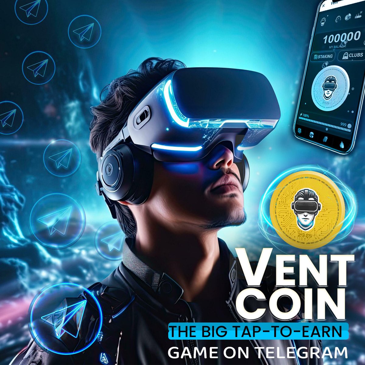 ventcoin2025's tweet photo. 🤑 EASY MONEY ALERT! Tap, play &amp; earn  $VENT 💸 New users join **Telegram NOW**! 🚀

 #PlayToEarn
#airdrop #blockchain
#blockchaintechnology #crypto 
#cryptonews 
#cryptocurrency 
#cryptomarket 
#cryptoworld 
#taptoearn #cryptomillionaire
#taptoearnmining #ventcoin https://t.co/yyypq5egAM