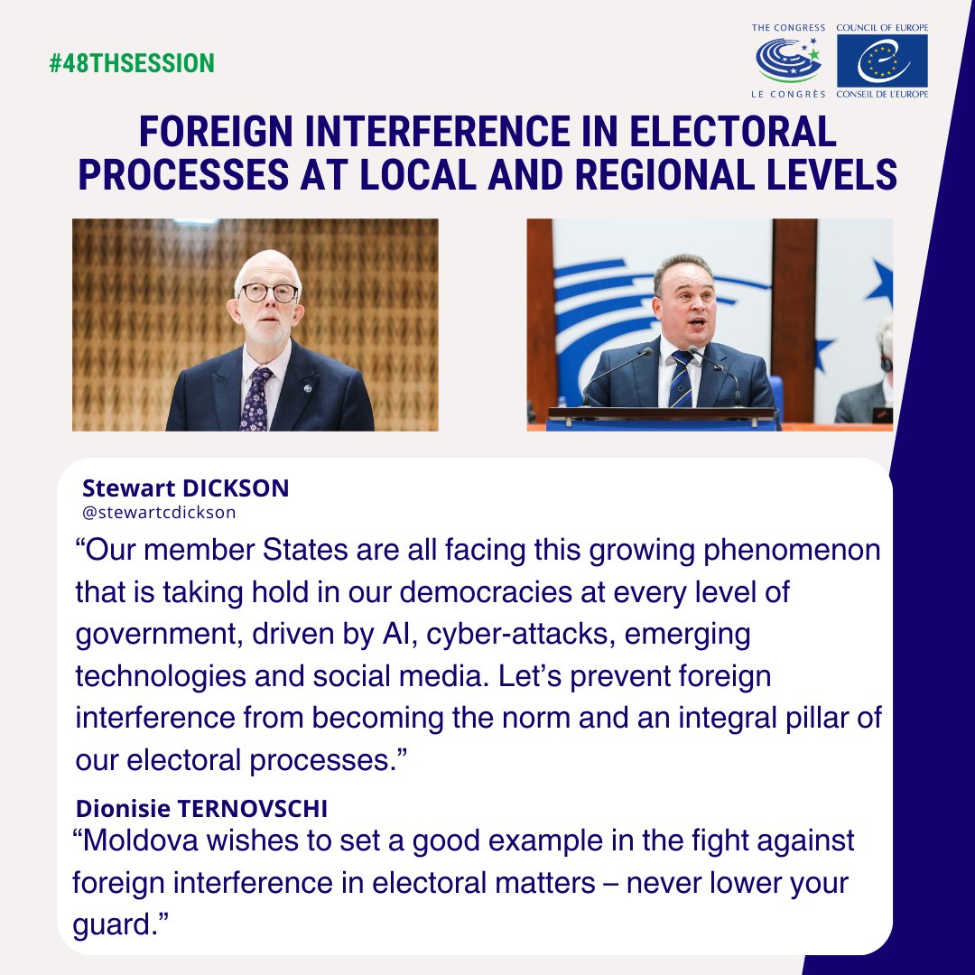 Follow the debates of the #48thSession on live streaming: go.coe.int/WAsNWLook at the agenda: go.coe.int/HLHZs
<a href="/coe/">Council of Europe</a> #48thSession #RuleofLaw #Democracy #HumanRights <a href="/MoldovaCoE/">PR Moldova CoE</a>