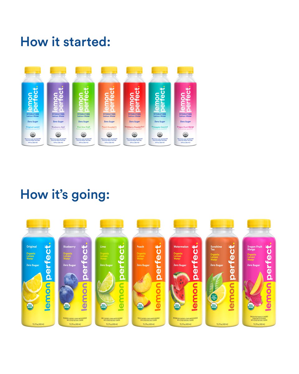 lemonperfect's tweet image. They&apos;re all grown up 🥲 Have you spotted our new bottles on shelf yet? Tell us where you&apos;ve seen the updated lineup 👇
