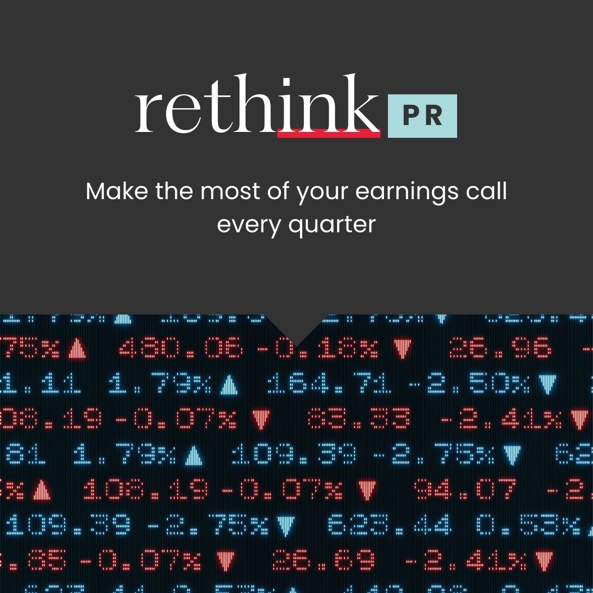 Financial reporting season is crowded, and it can be difficult to make your earnings stand out. 

However, a proactive, forward-looking PR approach can turn numbers into a narrative. Our latest reThink PR newsletter discusses how 👇
bit.ly/43VmauU