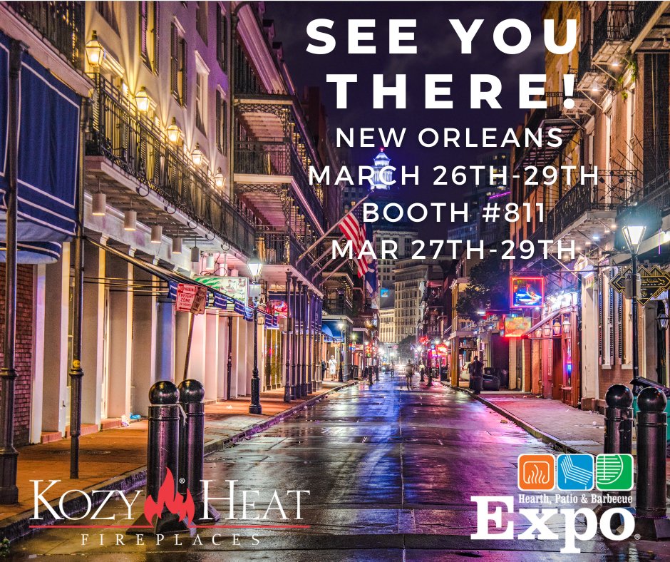 🎉 Big Easy, here we come! 🎉
March 27–29  Booth #811

Come say hi, check out what’s new (because we have something big, new, and beautiful), and catch that Kozy Heat vibe 🔥

Laissez les bons temps rouler — and let the good flames roll! 🔥🎭🌟