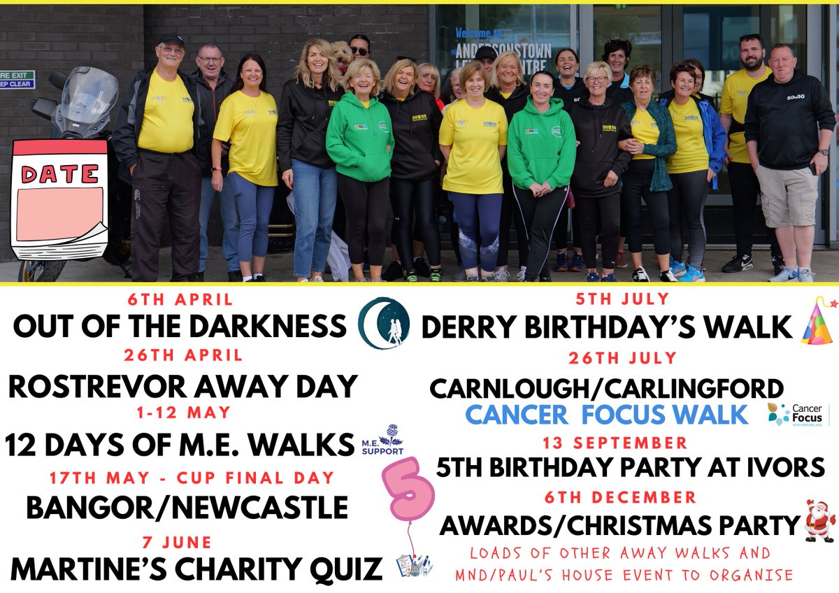 ⭕ 𝟮𝟬𝟮𝟱 𝗣𝗟𝗔𝗡𝗦

A busy looking 2025 for the Local Walk &amp; Talk Community Group.
Get involved. Just turn up at any walk and get walking.
𝗢𝗽𝗲𝗻 𝗮𝗻𝗱 𝗪𝗲𝗹𝗰𝗼𝗺𝗲 𝗚𝗿𝗼𝘂𝗽 💛