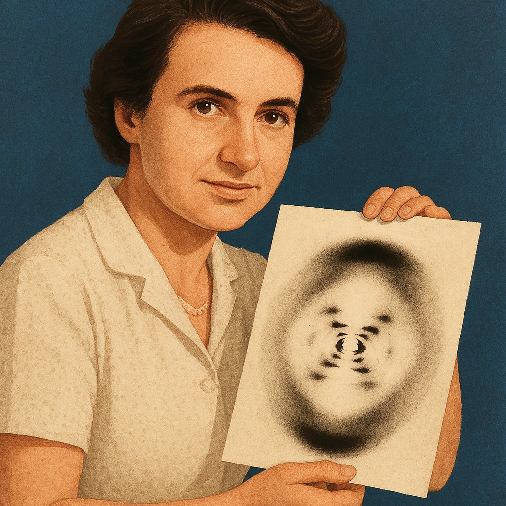 1/ She captured the photograph that revealed the secret of life.
Yet her name was nearly lost to history.
This is the story of Rosalind Franklin—chemist, crystallographer, and uncredited co-discoverer of the DNA double helix.
A 🧵