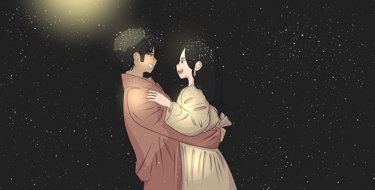 Artcat08's tweet photo. An Illustration Made from a Kdrama scene I did use the pose reference 
Kdrama : Something in the Rain 
#illustration #CLIPSTUDIOPAINT #snowfall https://t.co/4TYGhi3Lb9