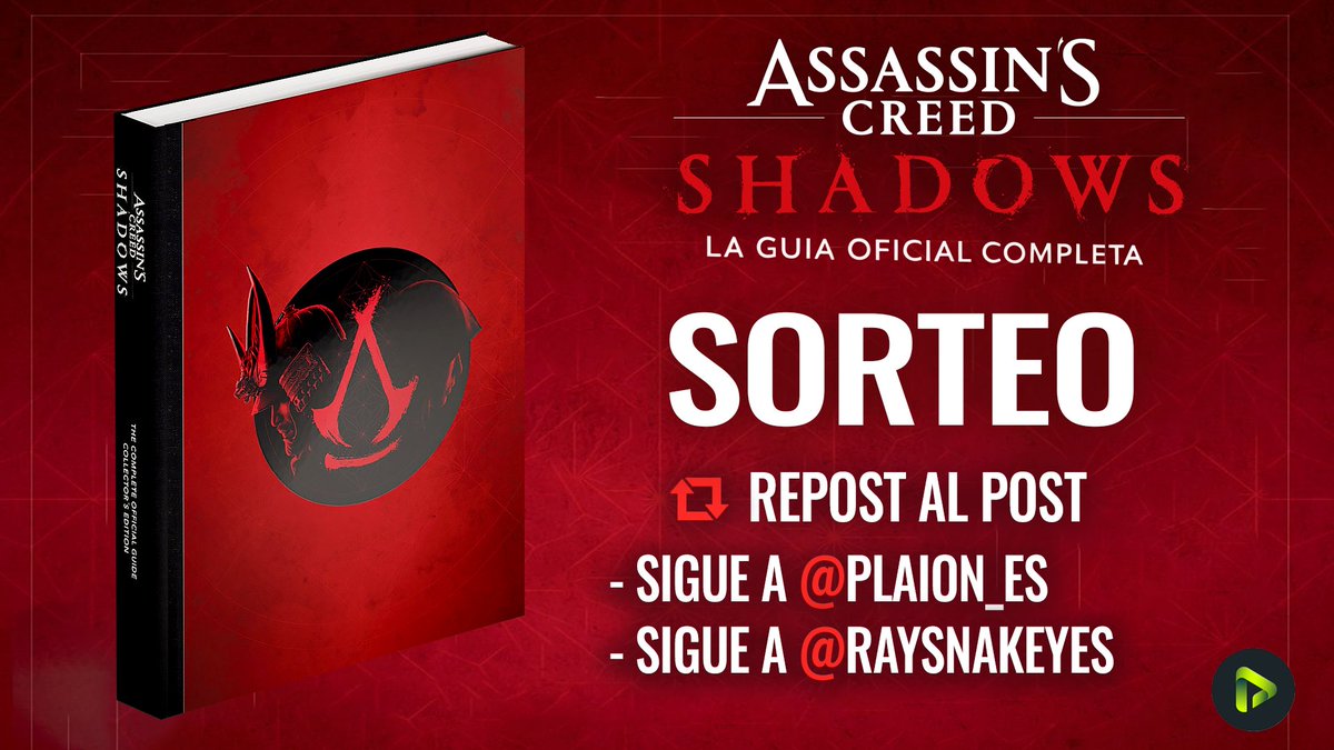 👹¡SORTEAZO! 🇯🇵

Consigue el libro de la guia oficial de Assassin's Creed Shadows para acompañar tu partidas. 📕
 
Para participar:  

🔁Dar Repost a este post.
▶️Seguir a <a href="/PLAION_ES/">PLAION España 🐥</a> &amp; <a href="/Raysnakeyes/">Ray Snakeyes</a> 

Ganador/a el día 28/03/25. Solo España. No válidas cuentas de concursos.🐥