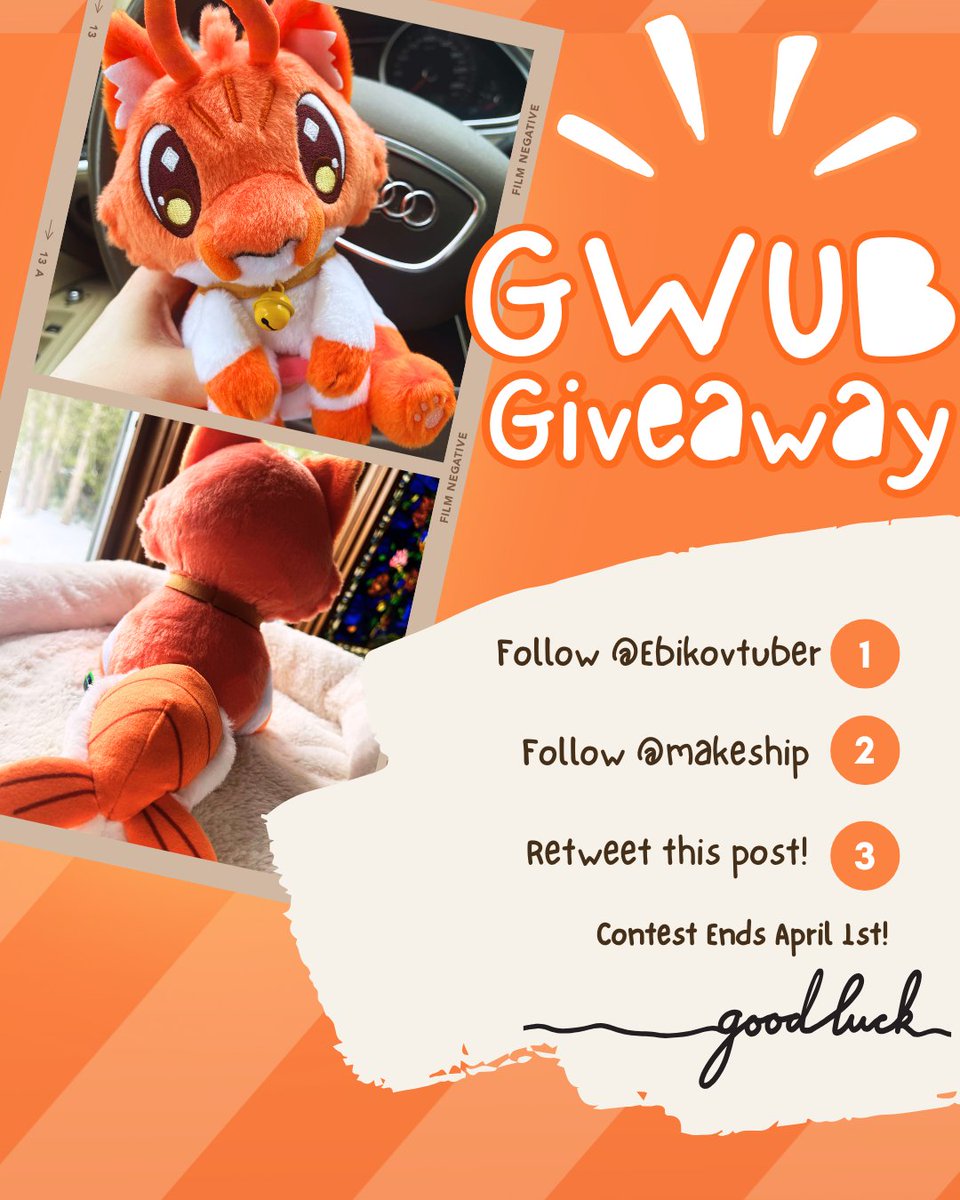 Ebiko π§‘π¦ Prawnstar (@ebikovtuber) on Twitter photo Itβs giveaway time Shrimpais! π
Weβre giving you the chance to win 1 of 2
Gwub plushies!!
β¦ . γβΊ γ . β¦ . γβΊ
γHow to enterγ
1β£Follow <a href="/EbikoVtuber/">Ebiko π§‘π¦ Prawnstar</a> !
2β£Follow <a href="/Makeship/">Makeship</a> !
3β£RT this post!
Contest ends on April 1st!!!
Good luck! π§‘π¦
β¦ . γβΊ γ . β¦ . γβΊ Itβs giveaway time Shrimpais! π
Weβre giving you the chance to win 1 of 2
Gwub plushies!!
β¦ . γβΊ γ . β¦ . γβΊ
γHow to enterγ
1β£Follow <a href="/EbikoVtuber/">Ebiko π§‘π¦ Prawnstar</a> !
2β£Follow <a href="/Makeship/">Makeship</a> !
3β£RT this post!
Contest ends on April 1st!!!
Good luck! π§‘π¦
β¦ . γβΊ γ . β¦ . γβΊ