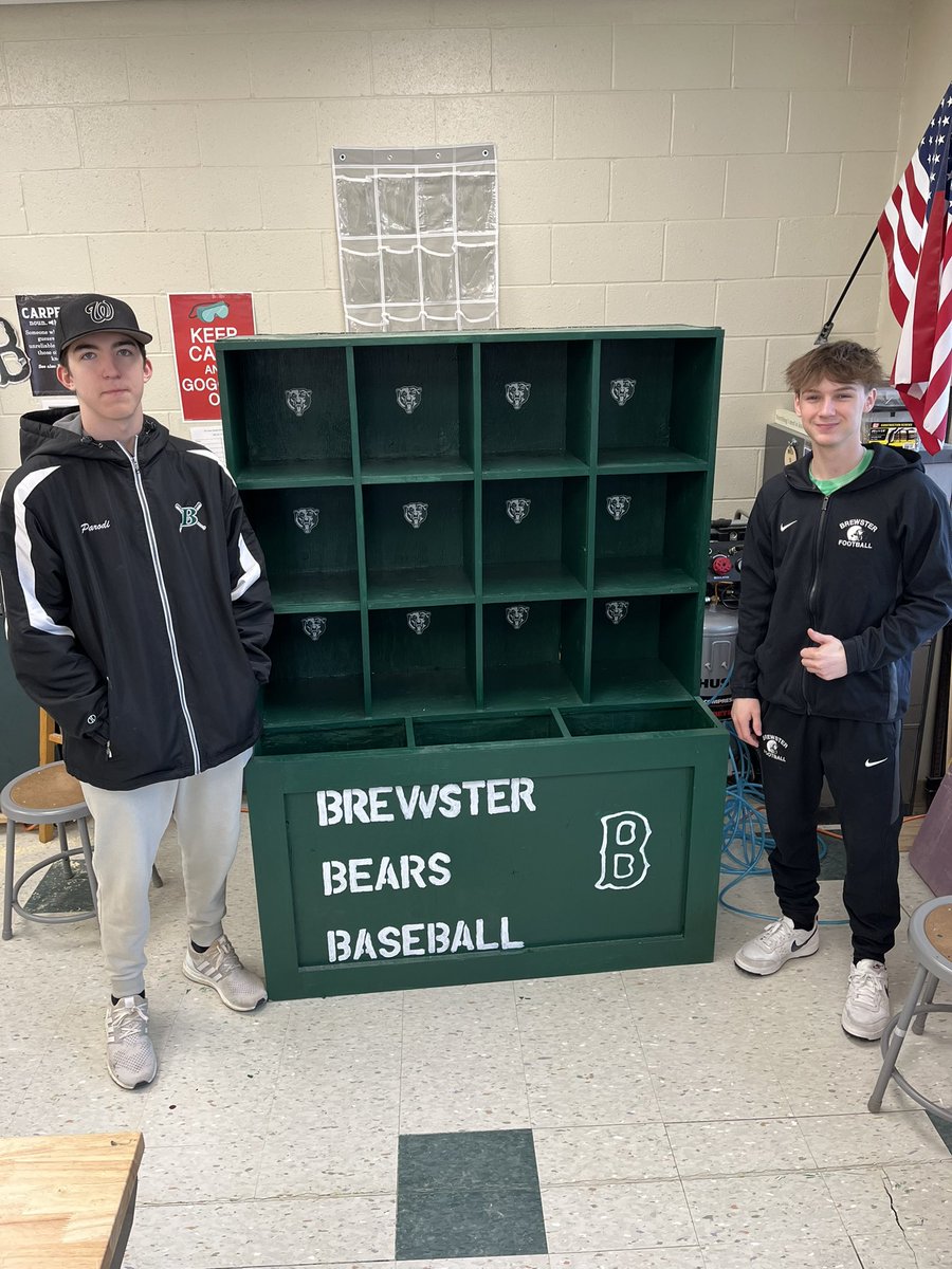tradesclass's tweet image. They were so excited to wrap this up today. Ready for the dugout! @BCSD_Athletics @brewsterschools @BrewBrsBaseball @BCSD_Asst_Supt @BEFBrewster @BCSD_BHSPrin @BCSD_BHS_AP