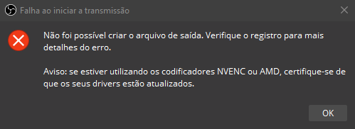 como que resolve isso no obs, to tentando abrir live