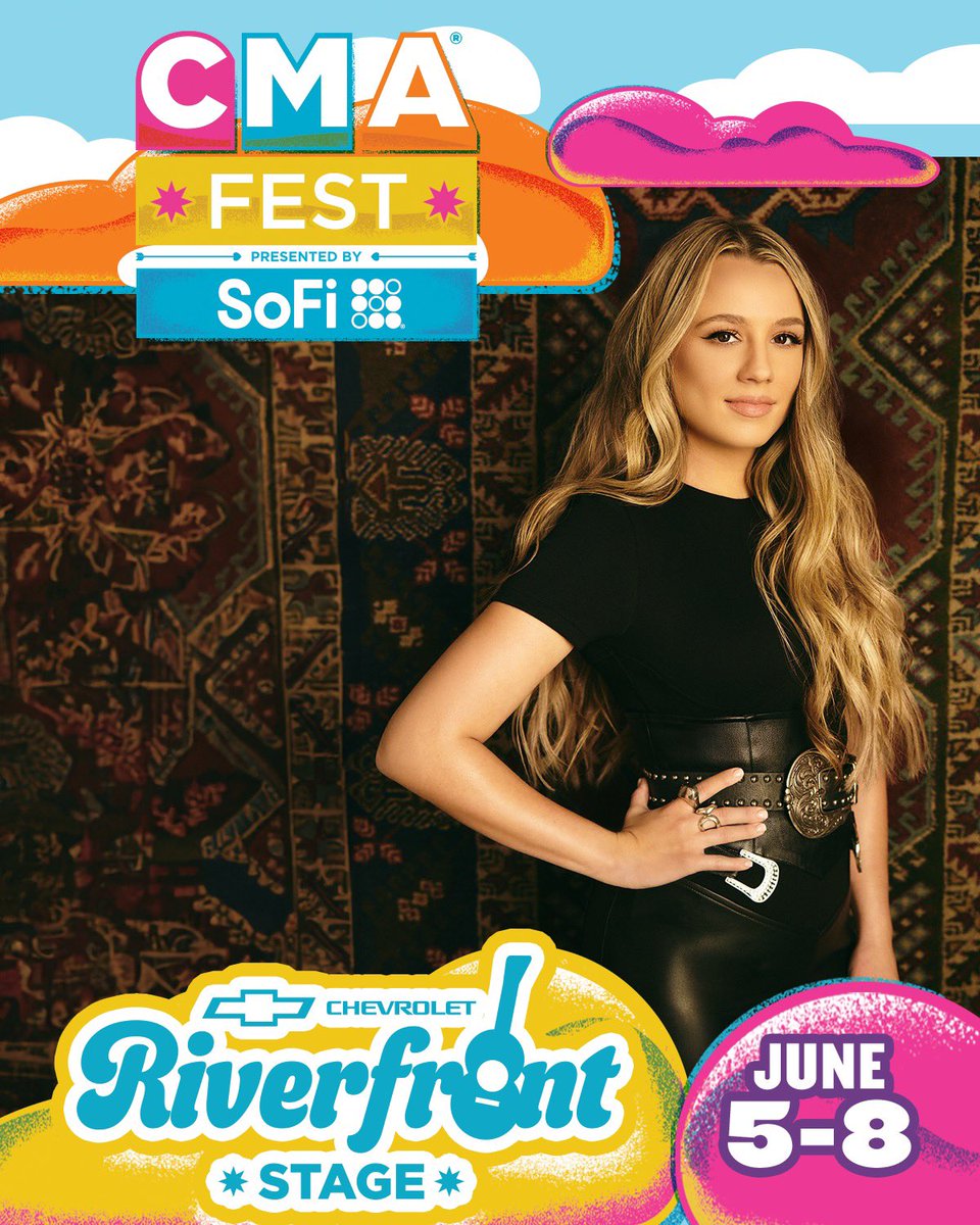 NASHVILLE — let’s do this!
I’ll be hittin’ the Chevy Riverfront Stage at #CMAfest on Friday, June 6th.
Sun out, music loud, boots on, sweating it out — come hang. 🫶🏼 cmafest.com/tickets/