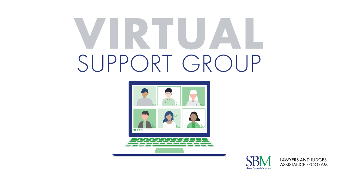 State Bar of Michigan (@mistatebar) on Twitter photo Don’t forget to register for the free, confidential virtual support group starting April 2, designed to help attorneys improve their overall well-being to maximize professional competency and connect with their peers. Contact LJAP at contactljap@michbar.org or (800) 996-5522. Don’t forget to register for the free, confidential virtual support group starting April 2, designed to help attorneys improve their overall well-being to maximize professional competency and connect with their peers. Contact LJAP at contactljap@michbar.org or (800) 996-5522.