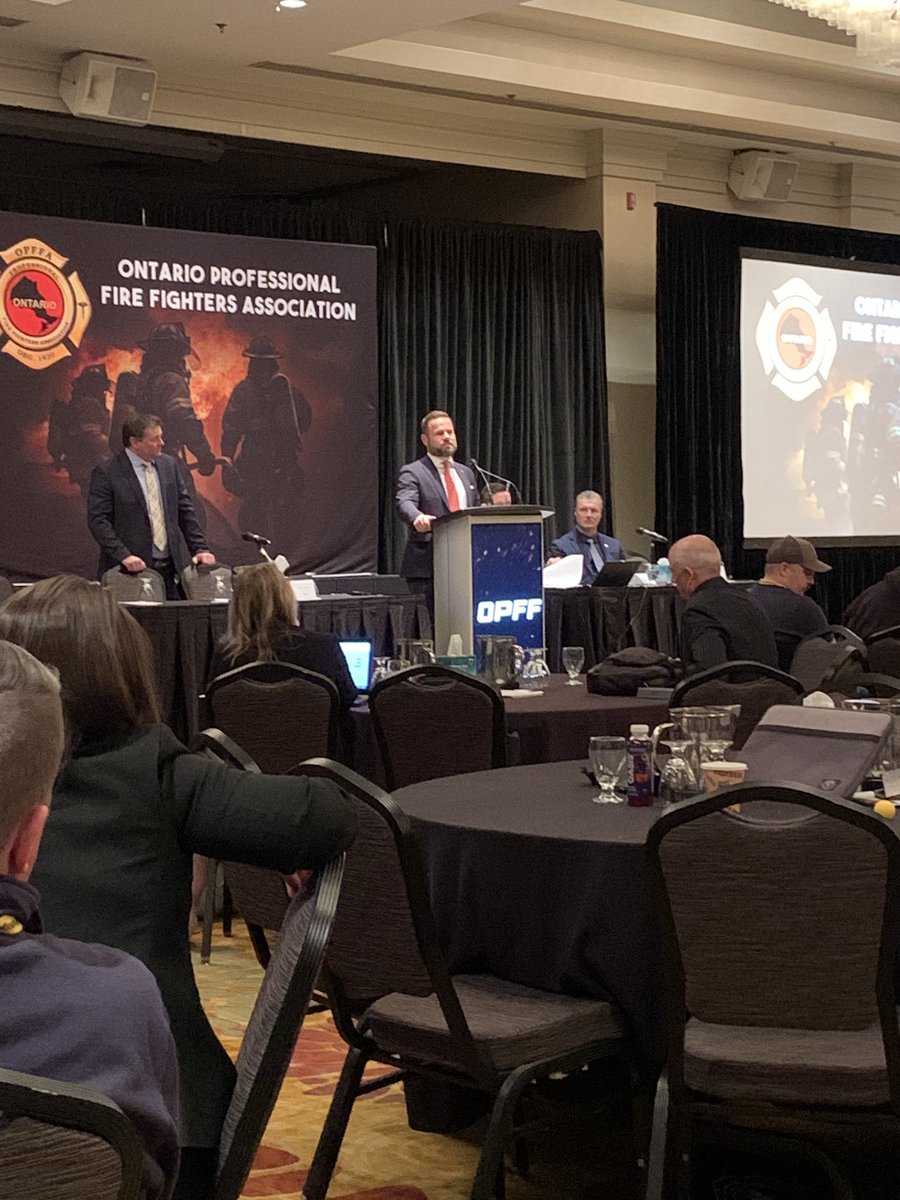 It is always a pleasure to see honourary WPFFA member David Piccini. Minister Piccini was in attendance at the OPFFA Labour Seminar, speaking about his continued efforts to improve the lives of firefighters across the province. The Minister has our full support in his fight to