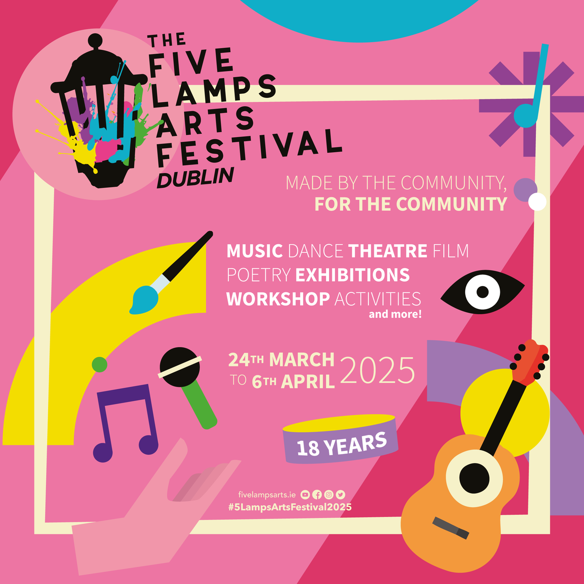 The Five Lamps Arts Festival is back: bringing theatre, music, art, &amp; culture to life right where the city beats the loudest.  Come for the talent, stay for the vibe. 
24 March - 6 April. Don’t miss out — check the full lineup at fivelampsarts.ie
#FiveLampsArtsfestival2025