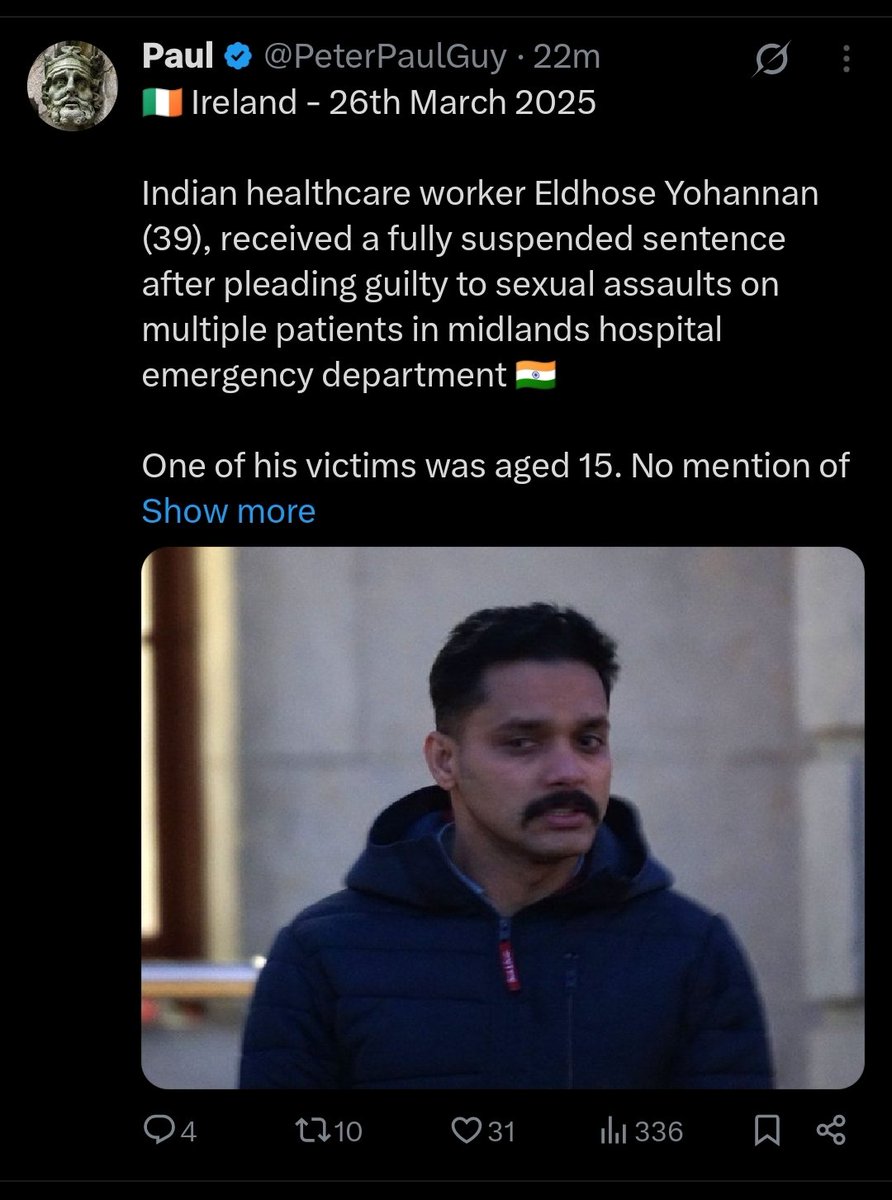 PeterPaulGuy's tweet image. 🇮🇪🚨

Over just 22 minutes this afternoon. I posted 4 separate news articles on foreign men involved in rapes, sexual assaults, &amp;amp; child sex abuse videos/images in Ireland. 

- Somalian charged with rape in a cemetery 🇸🇴

- Brutal rape in Donegal where the perpetrator needed an…