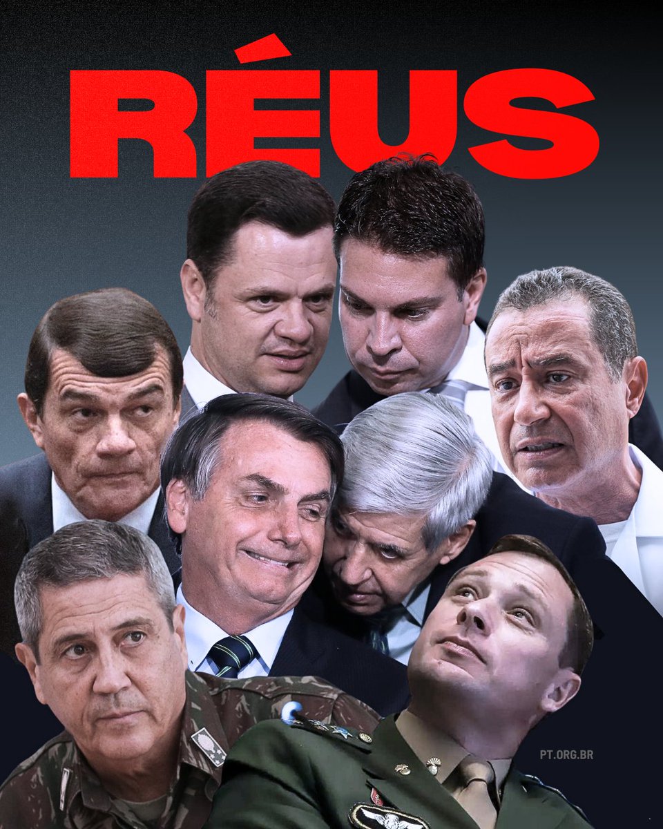🚨🚨 POR UNANIMIDADE, BOLSONARO E SUA QUADRILHA SE TORNAM RÉUS!!!!!

#SemAnistia #BolsonaroPreso