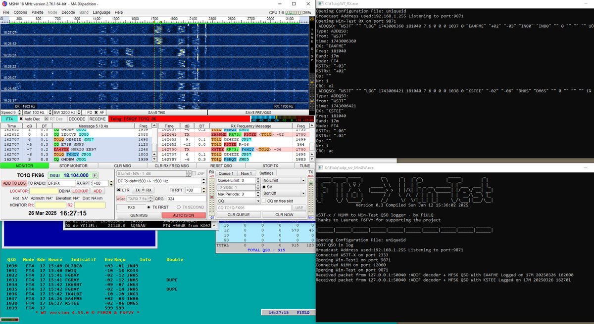 f1ulq's tweet photo. Why so much FTx ?? 
actually #TO1Q tests some peace of software and #WinTest.
Soon SSB again , I promise 
cc @f6fvy https://t.co/JFRR0FSkZv
