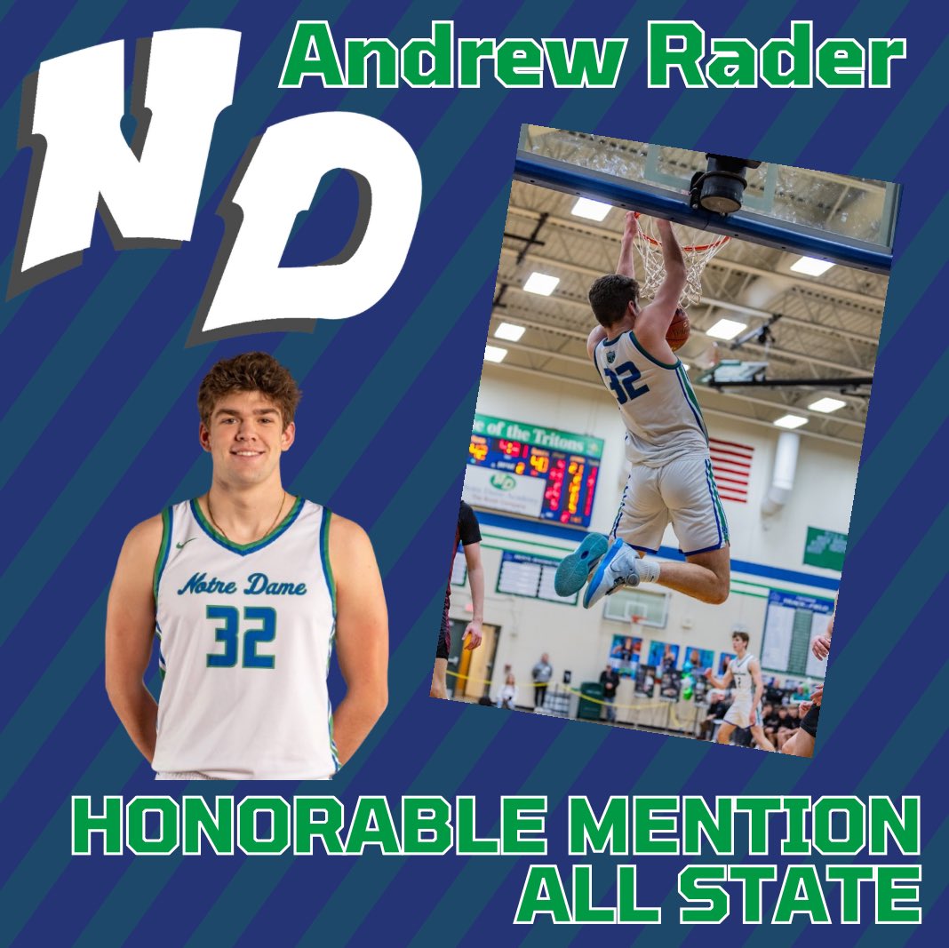 Congrats to Andrew for earning Honorable Mention All State!!