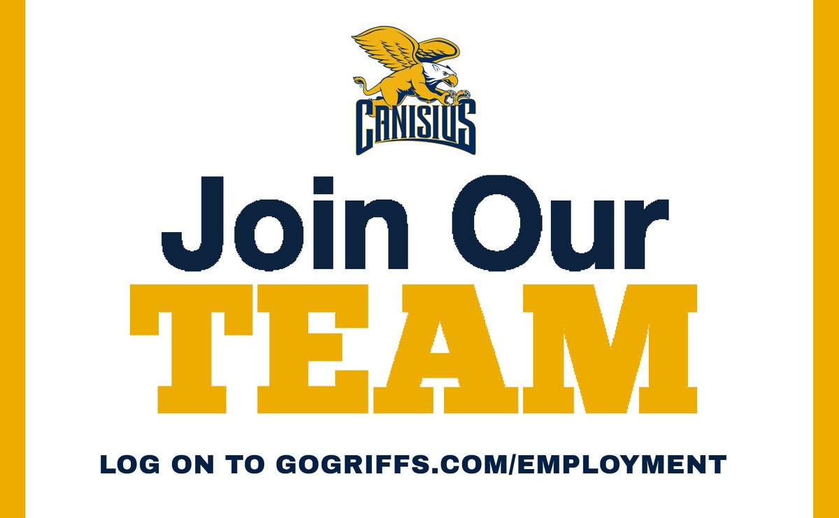 It's always a great day to be a Griff.

The Canisius athletic department is currently looking to hire graduate assistants for the 2025-26 academic year.

Learn More and Apply Here:
➡️ tinyurl.com/4mkntx5y