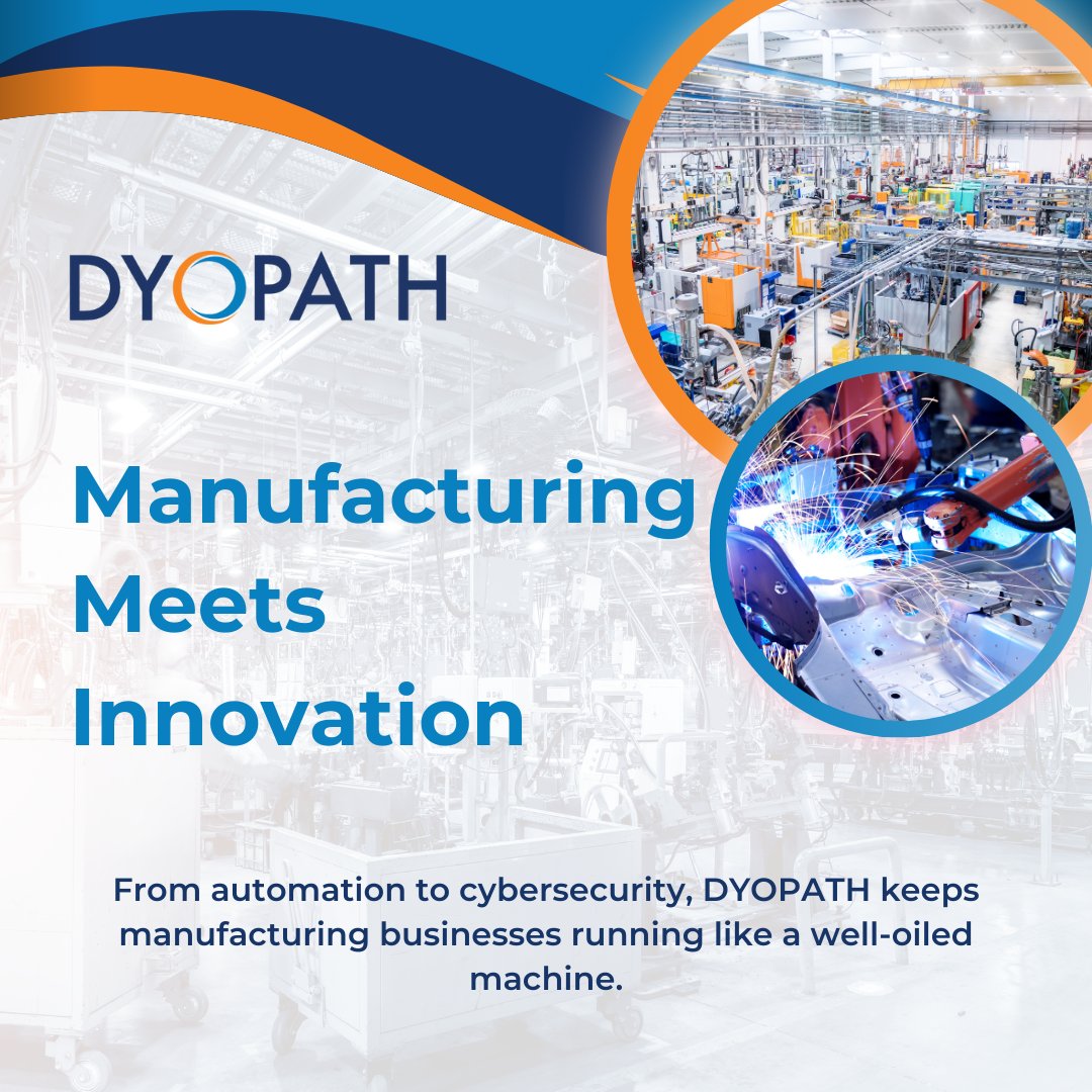 Manufacturing Meets Innovation! 🏭🔧
From automation to cybersecurity, DYOPATH keeps manufacturing businesses running like a well-oiled machine. Because when your tech works, your team can, too! #Industry4.0 #SmartManufacturing