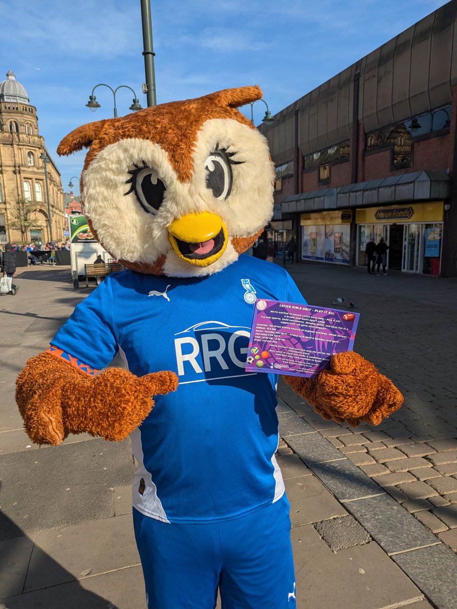 Oldham Athletic Community Trust (OACT) (@officialoact) on Twitter photo This afternoon, Chaddy The Owl has been in <a href="/oldhamshopping/">Spindles Town Square</a> to promote our Half Term Easter provision!
Not long to go now! And there is still time to confirm your childโs place!
Read more ๐ oldhamathletic.co.uk/news/2025/marcโฆ
#OACT | #OAFC This afternoon, Chaddy The Owl has been in <a href="/oldhamshopping/">Spindles Town Square</a> to promote our Half Term Easter provision!
Not long to go now! And there is still time to confirm your childโs place!
Read more ๐ oldhamathletic.co.uk/news/2025/marcโฆ
#OACT | #OAFC