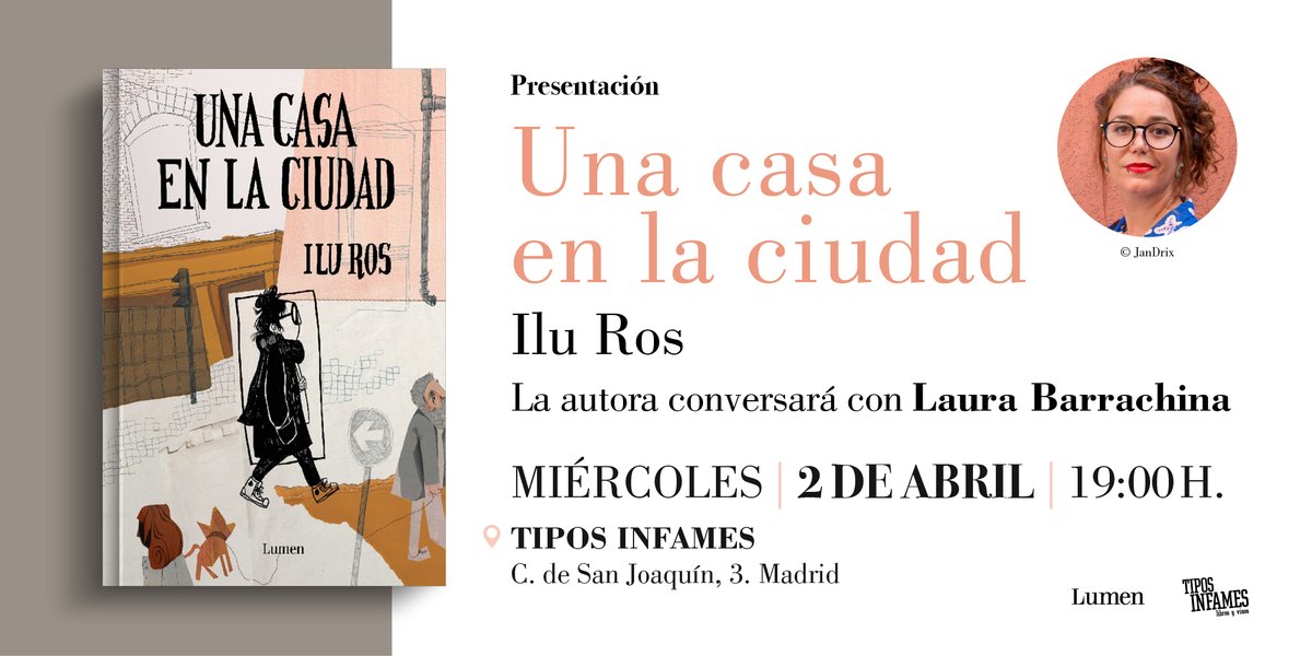 ¡Apunta en tu #agenda!

🗓️ 2 de abril
⏰ 19h
📖 Ilu Ros charlará con <a href="/laurabarrachina/">Laura Barrachina</a>
📍<a href="/tiposinfames/">Tipos Infames</a>