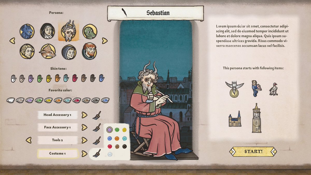 YazaGames's tweet photo. ATTENTION INDIEDEVS
Show off your art style

(Kudos to medieval illuminators - our concept artists - who pioneered this art style over 700 years ago!) https://t.co/VpBTc1FkXe