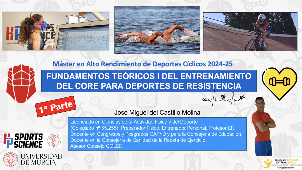 🔥 𝗖𝗹𝗮𝘀𝗲  𝘀𝗼𝗯𝗿𝗲 𝗘𝗻𝘁𝗿𝗲𝗻𝗮𝗺𝗶𝗲𝗻𝘁𝗼 𝗱𝗲𝗹 𝗖𝗢𝗥𝗘 𝗲𝗻  𝗗𝗲𝗽𝗼𝗿𝘁𝗲𝘀 𝗖í𝗰𝗹𝗶𝗰𝗼𝘀 𝗱𝗲 𝗥𝗲𝘀𝗶𝘀𝘁𝗲𝗻𝗰𝗶𝗮 🔥
Máster Alto Rendimiento de Deportes Cíclicos 2024-25
Organiza: Universidad CAFYD de Murcia @hpsportssci (Human Performance &amp; Sports Science)