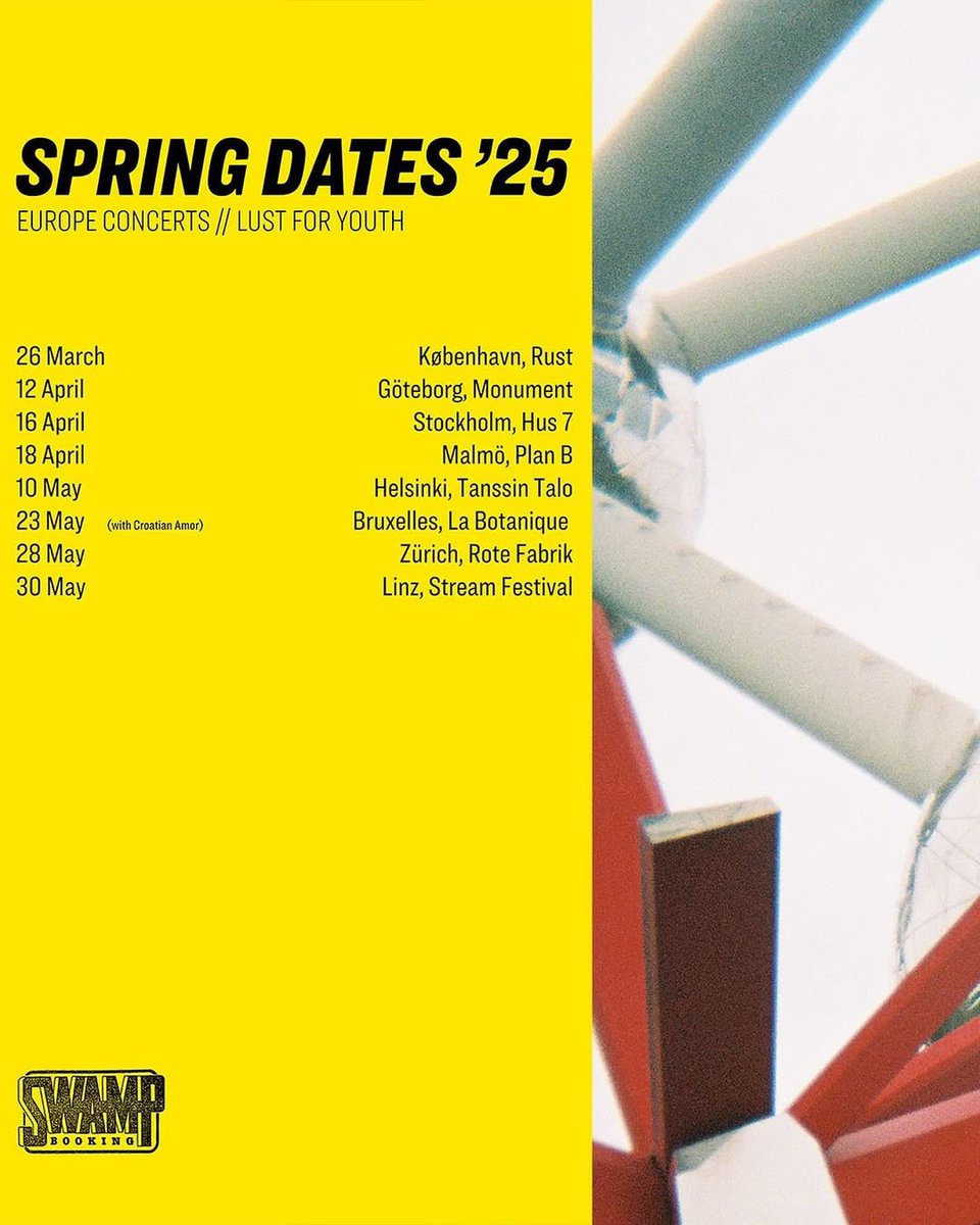 Sacred Bones Records (@sacredbones) on Twitter photo Europe! Don’t miss <a href="/Lust4Youth/">Lust For Youth</a> this spring! They’ve added two more shows: one in Helsinki for Helsinki Music Week, and one with Croatian Amor at La Botanique in Bruxelles. 🌸
bandsintown.com/a/2206355-lust… Europe! Don’t miss <a href="/Lust4Youth/">Lust For Youth</a> this spring! They’ve added two more shows: one in Helsinki for Helsinki Music Week, and one with Croatian Amor at La Botanique in Bruxelles. 🌸
bandsintown.com/a/2206355-lust…
