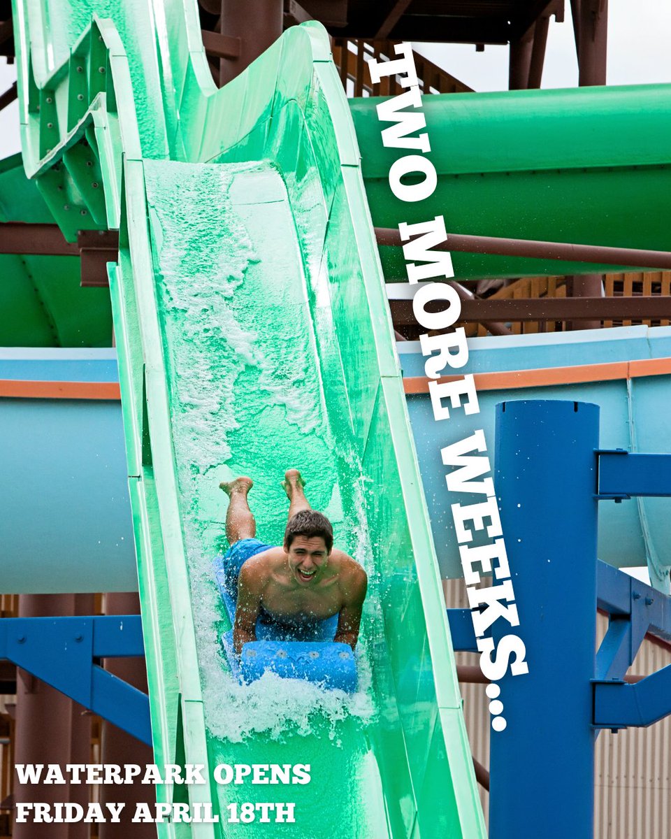 🚨🚨 TWO MORE WEEKS!! 🚨🚨 until the waterpark opens for the season! Who’s ready to make a splash on April 18? 🌊☀️ 

#ZDTsAmusementPark #waterpark #texassummer