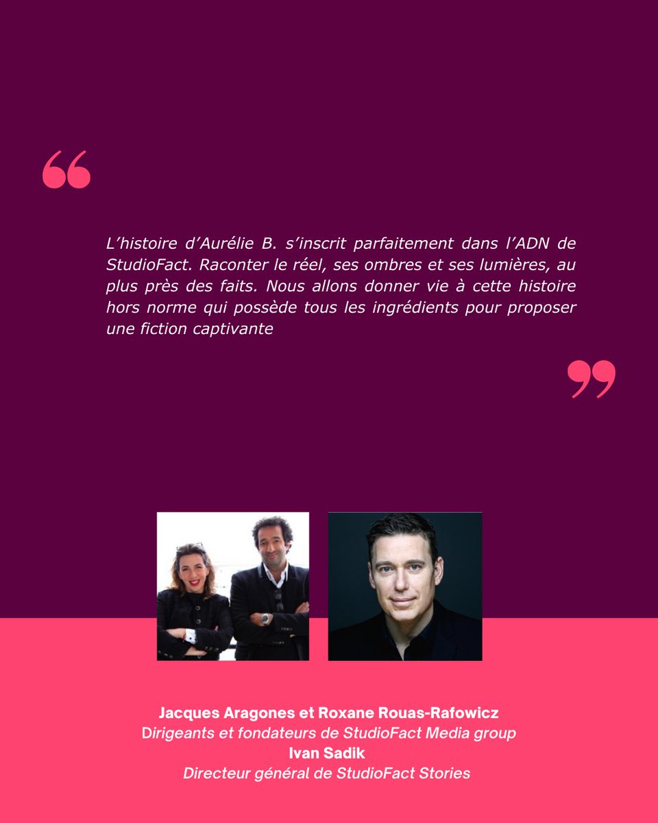 Banijay France (@banijayfrance) on Twitter photo Screen Line Productions et <a href="/StudioFactOff/">StudioFact Media Group</a> annoncent,en partenariat avec le Journal Le Parisien, le développement commun d’une série fiction inspirée de l’affaire Aurélie B, révélée sous le nom de « l’Arnaqueuse de Kiabi ».
👉 instagram.com/p/DHqeZcmIsxb/… Screen Line Productions et <a href="/StudioFactOff/">StudioFact Media Group</a> annoncent,en partenariat avec le Journal Le Parisien, le développement commun d’une série fiction inspirée de l’affaire Aurélie B, révélée sous le nom de « l’Arnaqueuse de Kiabi ».
👉 instagram.com/p/DHqeZcmIsxb/…