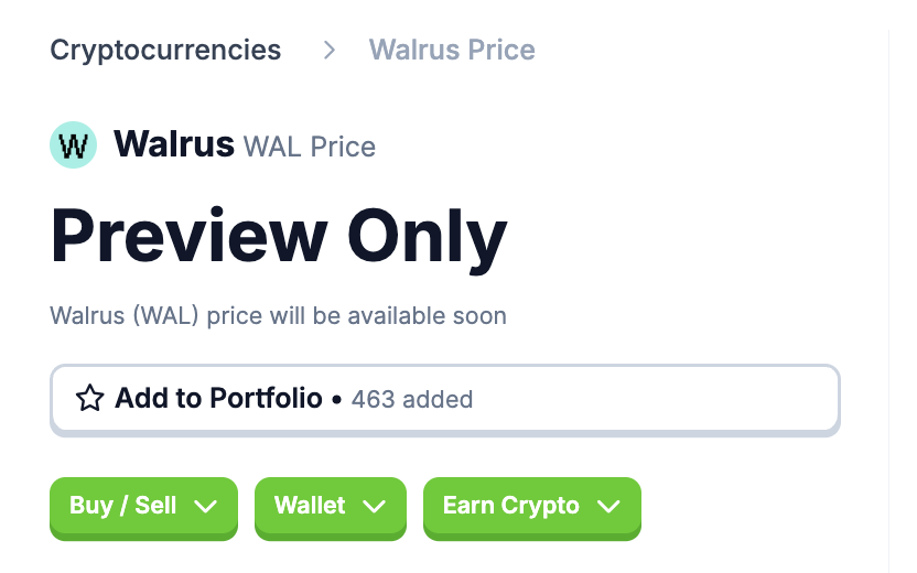 sui_everstake's tweet photo. .@WalrusProtocol price will be available soon. 

@coingecko 🦭🔎🦎

$WAL #WalrusMainnet https://t.co/bI7c9CYZPP